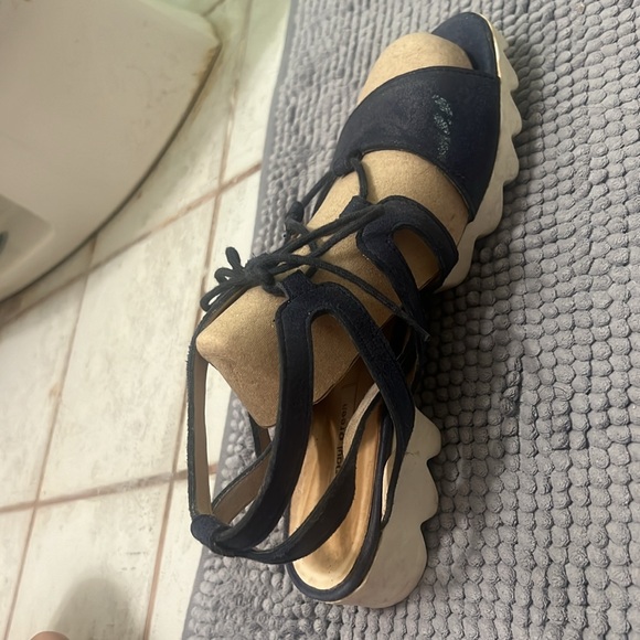 Paul Green lace up sandals Navy blue - Picture 5 of 6